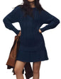 Comfortable Casual Fashion Knit Sweater with Cable Pattern for Women
