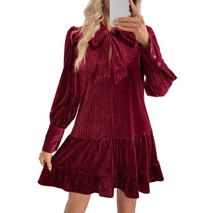 Velvet Mini Evening Dress for Women