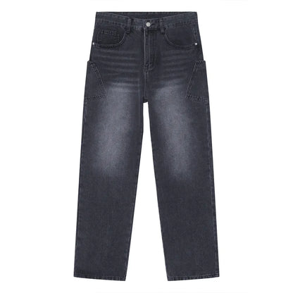 Wide Leg Men's Jeans with Pockets