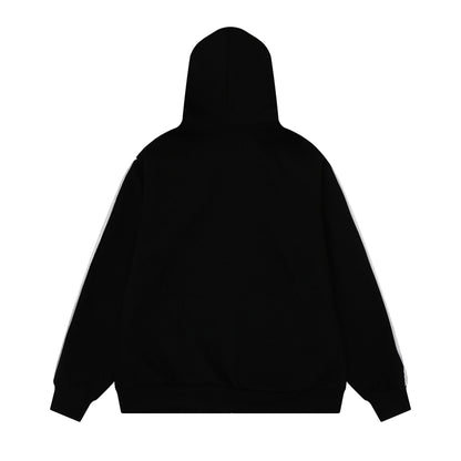 Woolen ball drawstring hooded sweatshirt