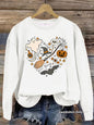 Hoodie Halloween Pumpkin Print