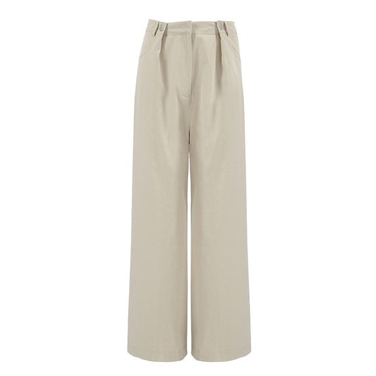European and American Cowboy High Waist Wide Foot Versatile Casual Pants for Women