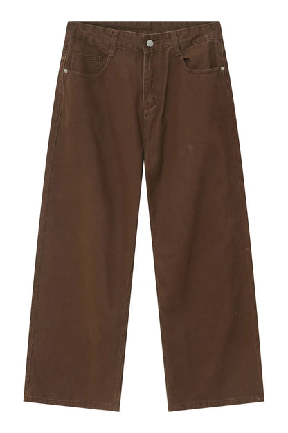 Pocketed Wide Leg Men's Jeans