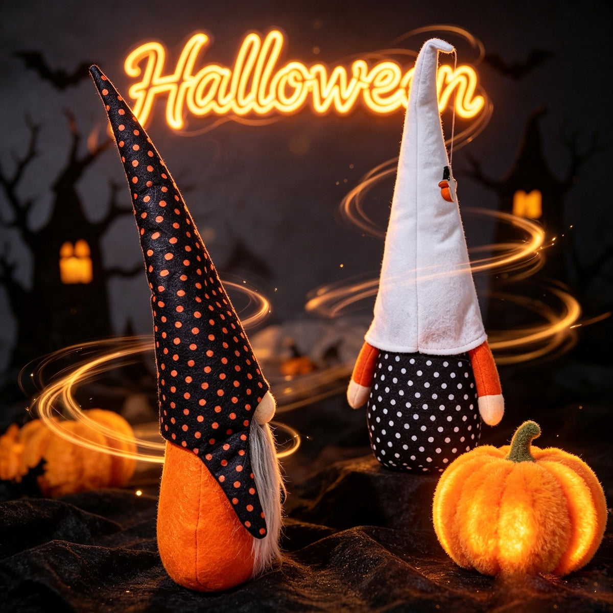 Halloween New Faceless Doll Figurine Halloween Pumpkin-Faced Rudolph Dwarf Decoration Ornament