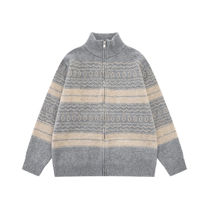 Half high collar zipper design jacket