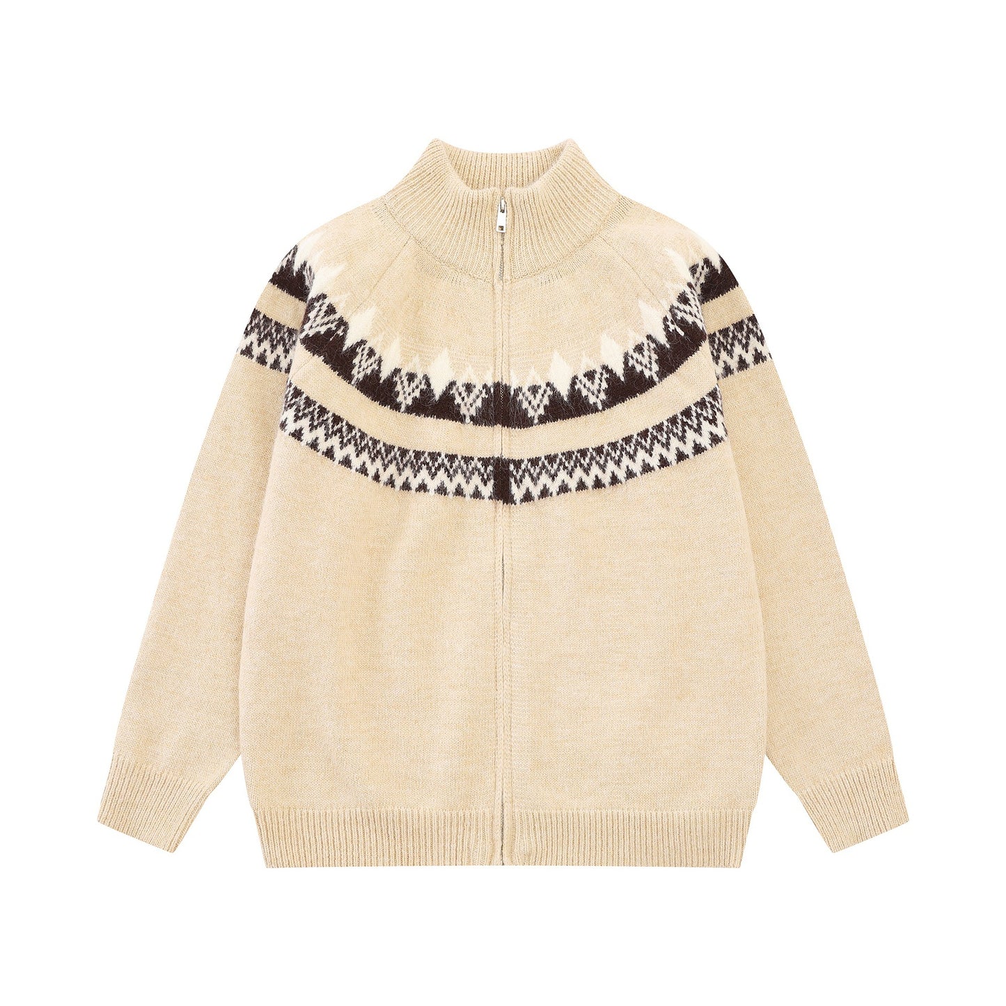 Half high collar zipper jacket