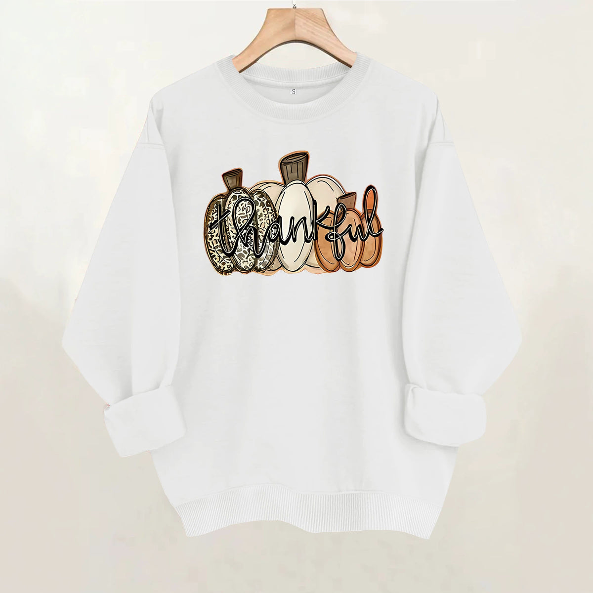 Round neck fleece hoodie