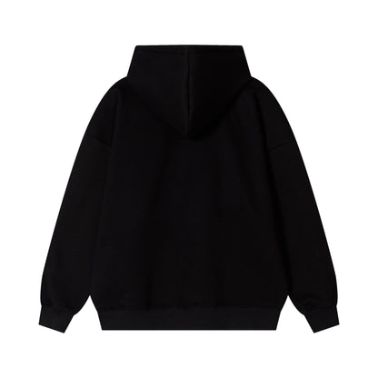 Plush cat hooded hoodie with adhesive fabric