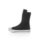 Canvas Shoes with Front Lace-Up and Side Zipper, Women's Sneakers