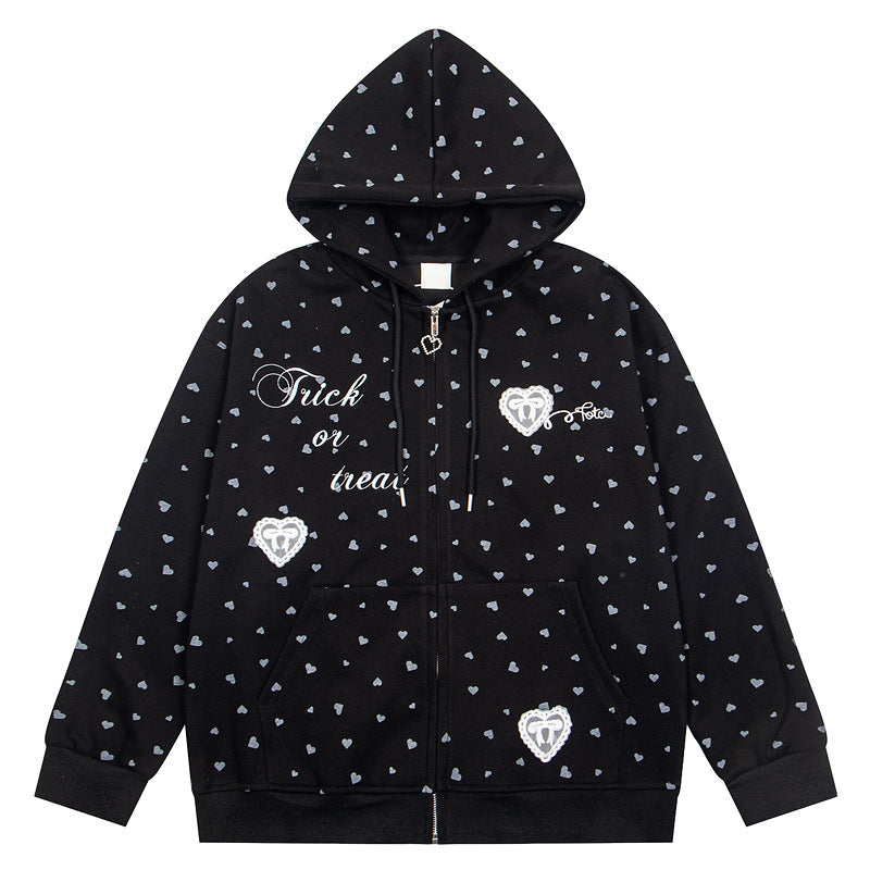 Love polka dot cardigan sweater retro jacket