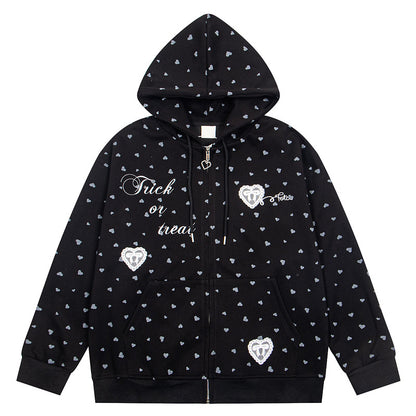 Love polka dot cardigan sweater retro jacket