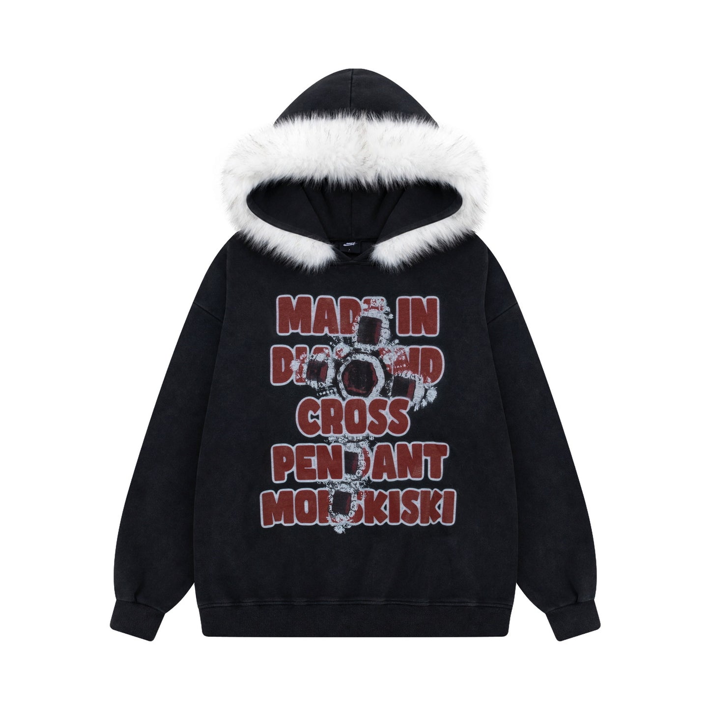 Make an old washed cross hoodie