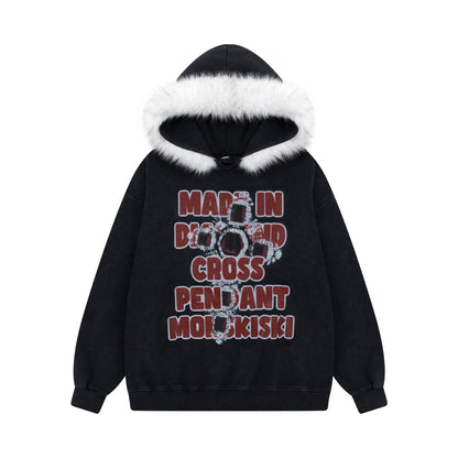 Make an old washed cross hoodie
