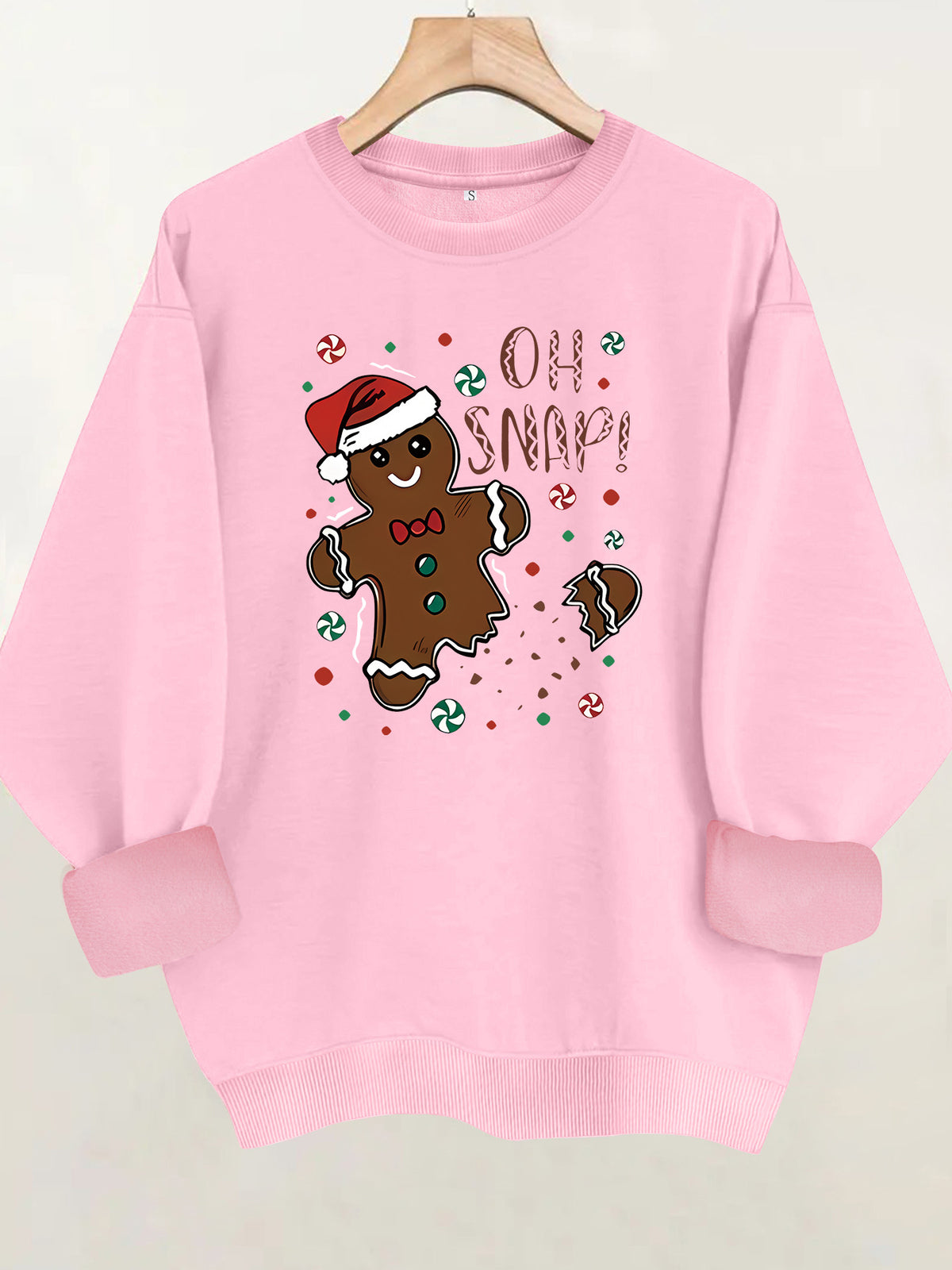 Round neck fleece hoodie