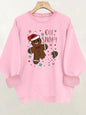 Round neck fleece hoodie