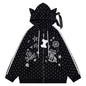Full circle cat ear hooded zipper cardigan