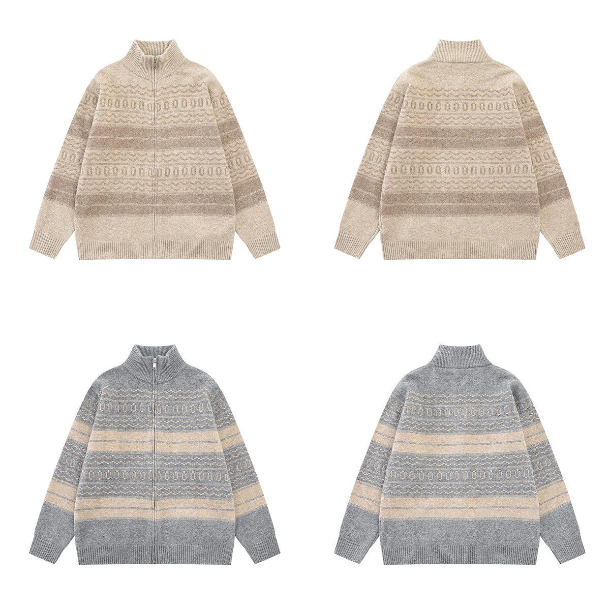 Half high collar zipper design jacket