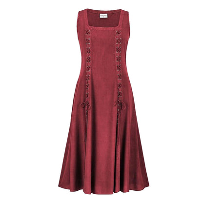 Style New Cotton Linen Role Play Medieval Renaissance Linen Women's Dress