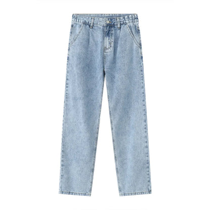Mid Rise Baggy Jeans with Pockets