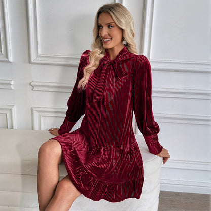 Velvet Mini Evening Dress for Women