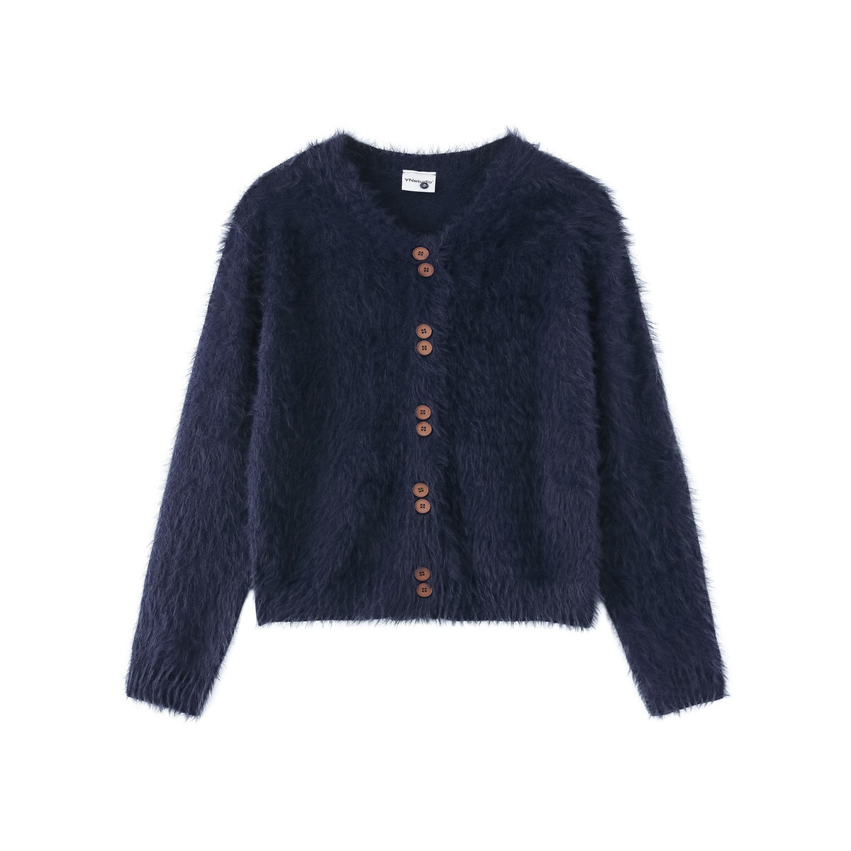 Long haired plush men's and women's knitted jacket