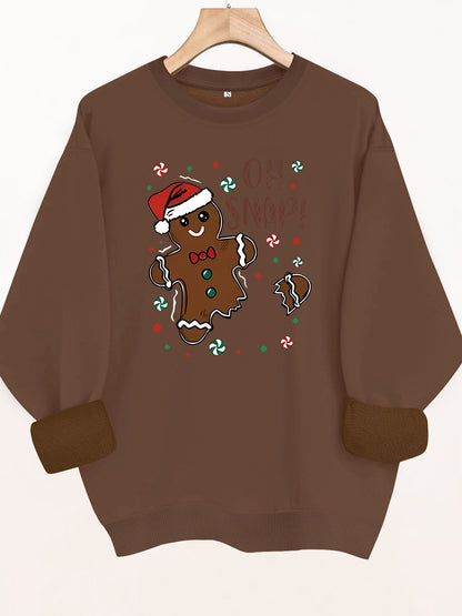 Round neck fleece hoodie