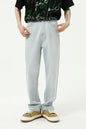 Washed Straight-Leg Slim Jeans