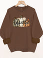 Round neck fleece hoodie
