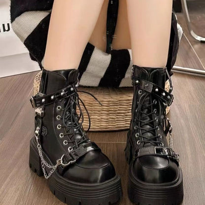 Thick soled Martin boots