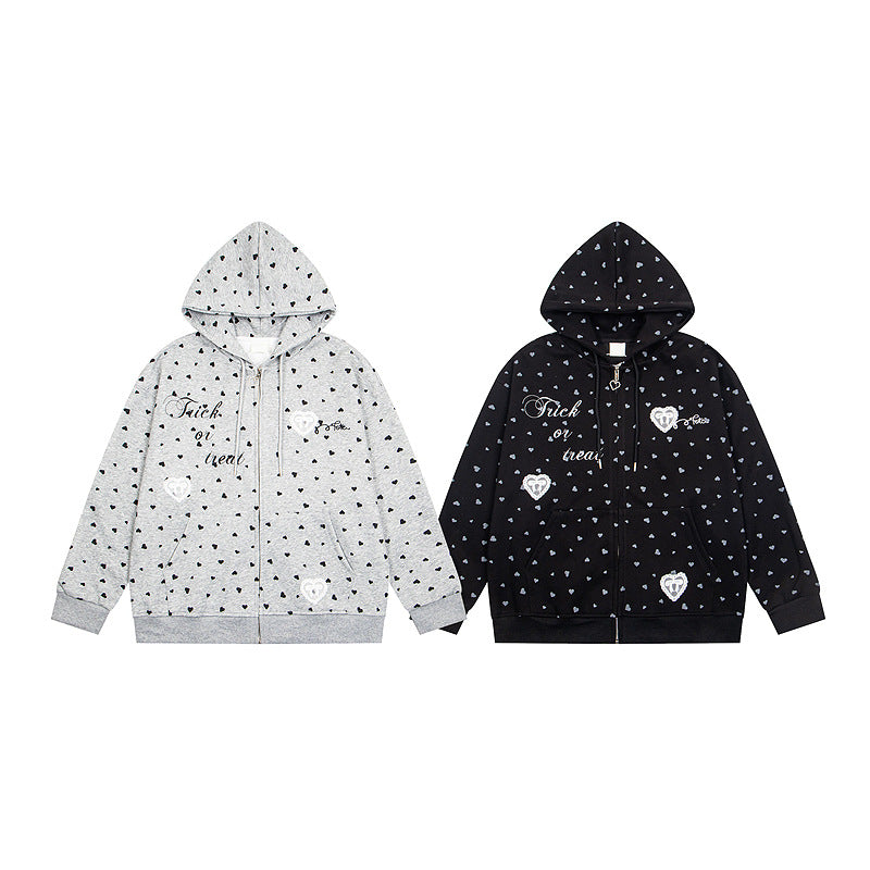 Love polka dot cardigan sweater retro jacket