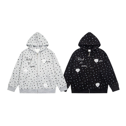Love polka dot cardigan sweater retro jacket