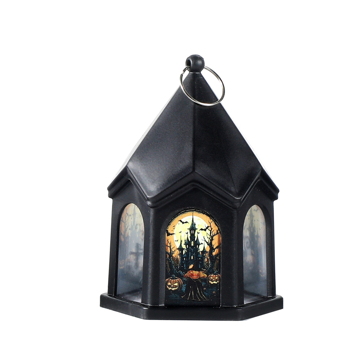 Halloween Castle Style Pumpkin Lantern Kids Carry Bag Halloween Decoration Hanging Ornament Props
