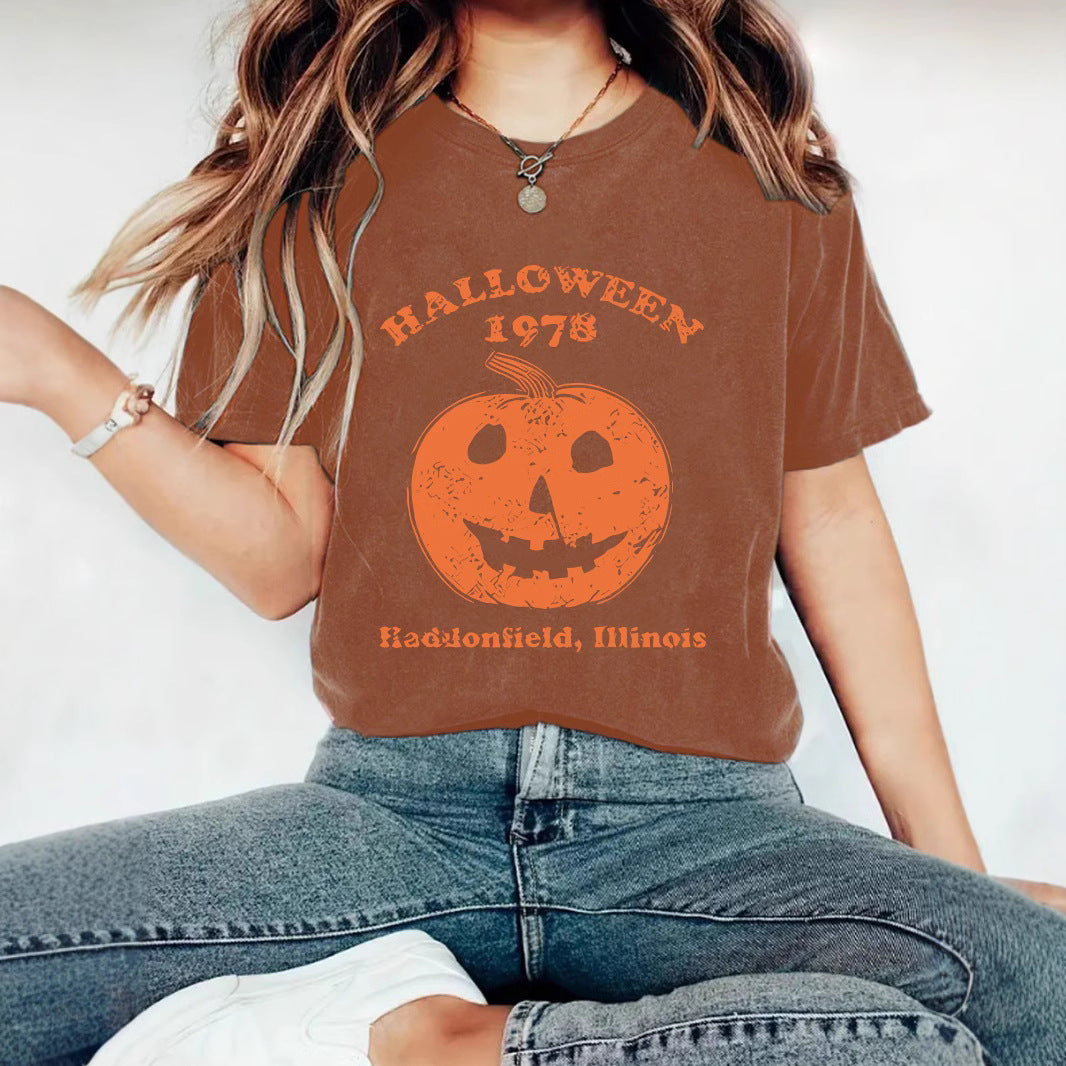 T-shirt HALLOWEEN pumpkin print