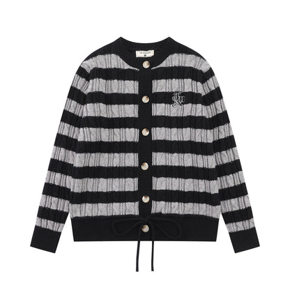 Wide striped texture jacket