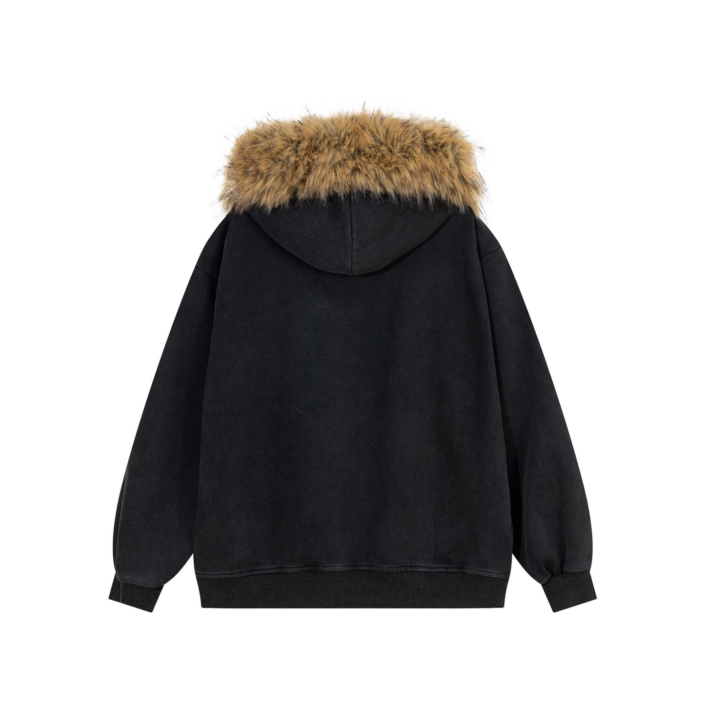 Military hat orange cat printed hoodie