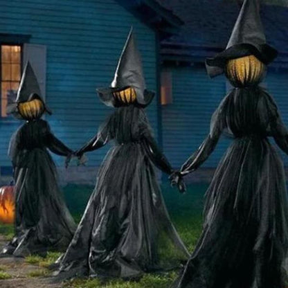 Halloween Light-Up Witches Ghost Halloween Decoration Horror Props Creepy Skeleton For Halloween Decoration Voice Control