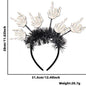 New Halloween Headband with Pumpkin, Spider, and Pom-Pom Design, Radiating Colorful Strips, Fun Party Accessory for Halloween Celebration