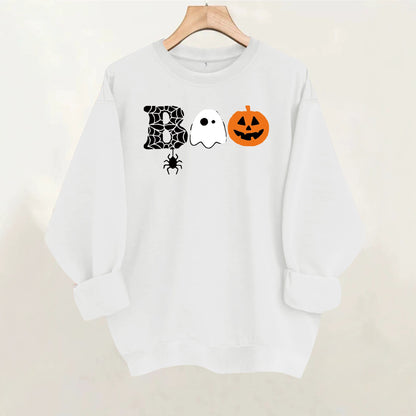 Printed loose women's fleece hoodie