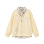 Star patch patchwork hoodie