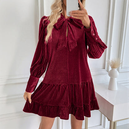 Velvet Mini Evening Dress for Women