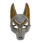 Sparkly Anubis Mask, Rhinestone Egyptian God Mask for Halloween & Masquerade Party