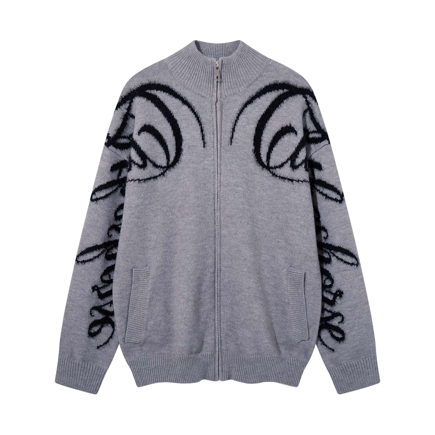 Hairy fringe letter jacket