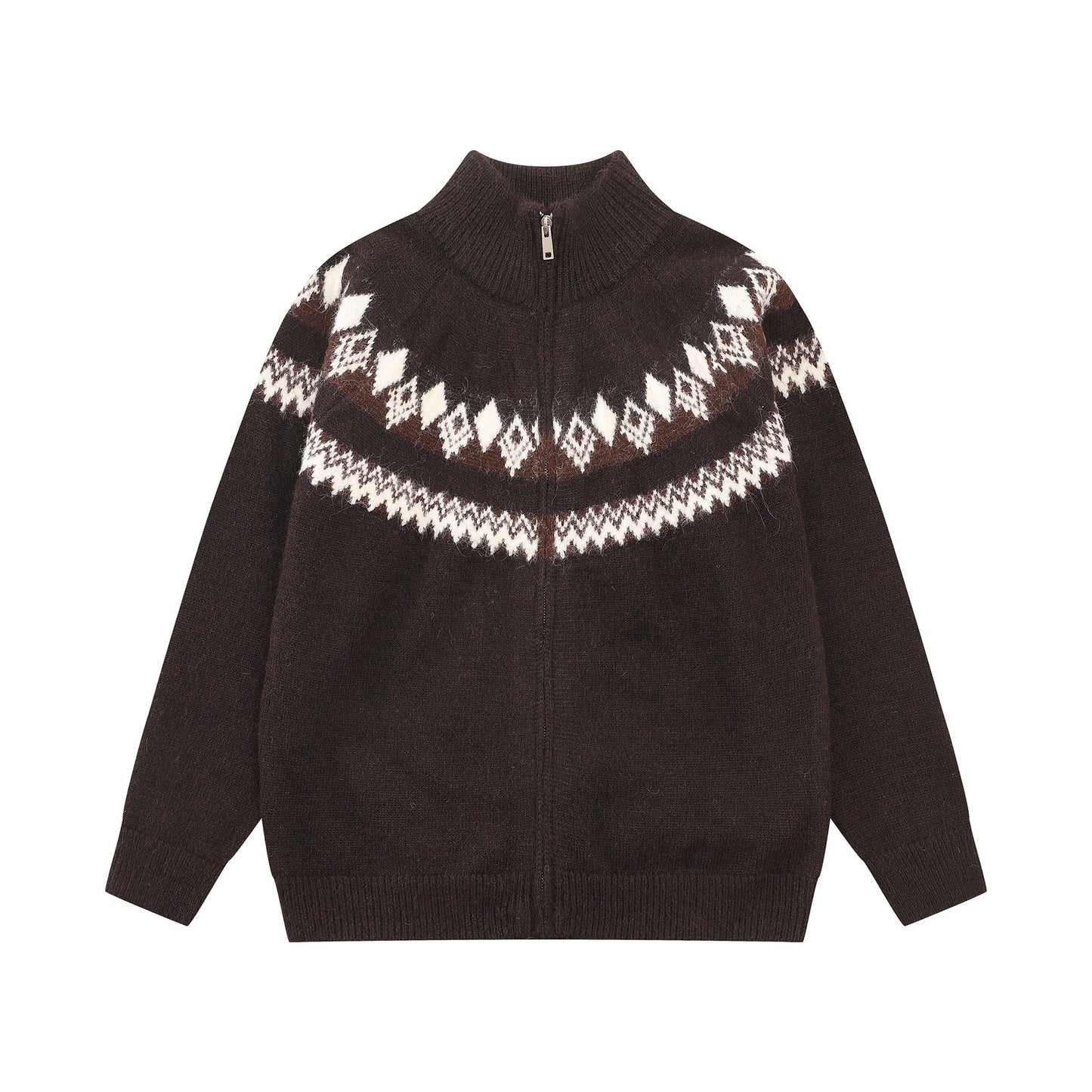 Half high collar zipper jacket