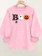 Printed loose women's fleece hoodie