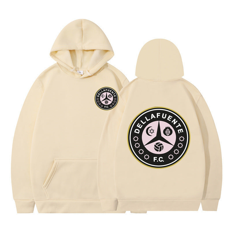 Letter Print Long Sleeve Pullover Hooded Sweatshirt