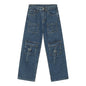 Mid Rise Men's Jeans with Cargo Pockets