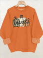 Round neck fleece hoodie