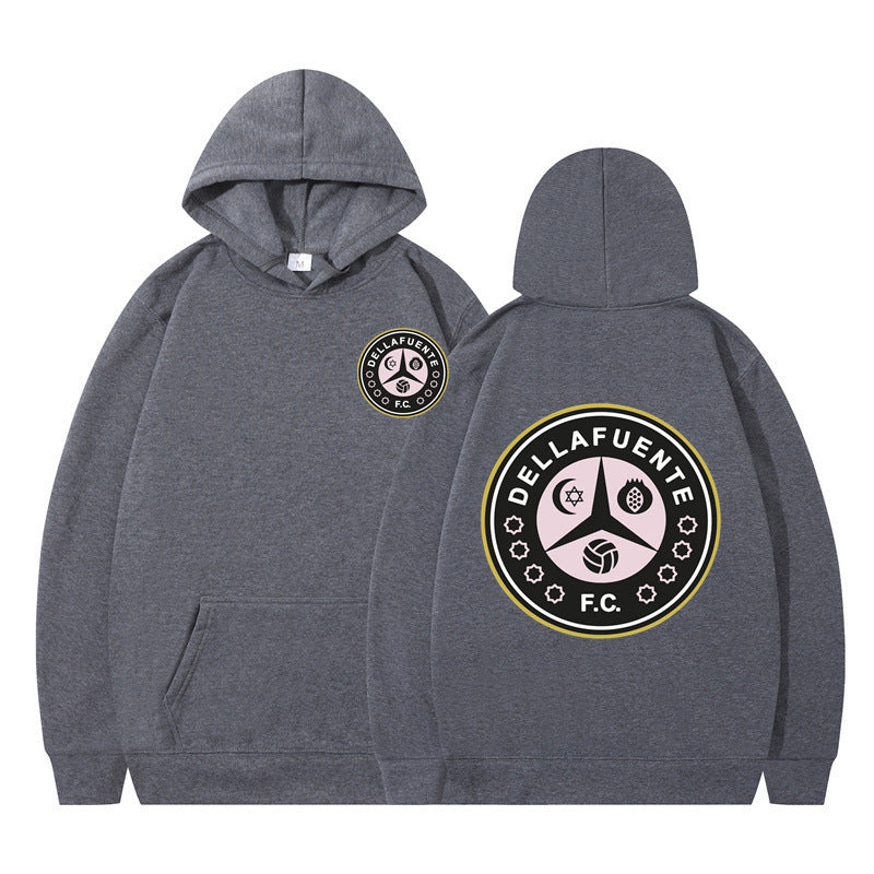 Letter Print Long Sleeve Pullover Hooded Sweatshirt
