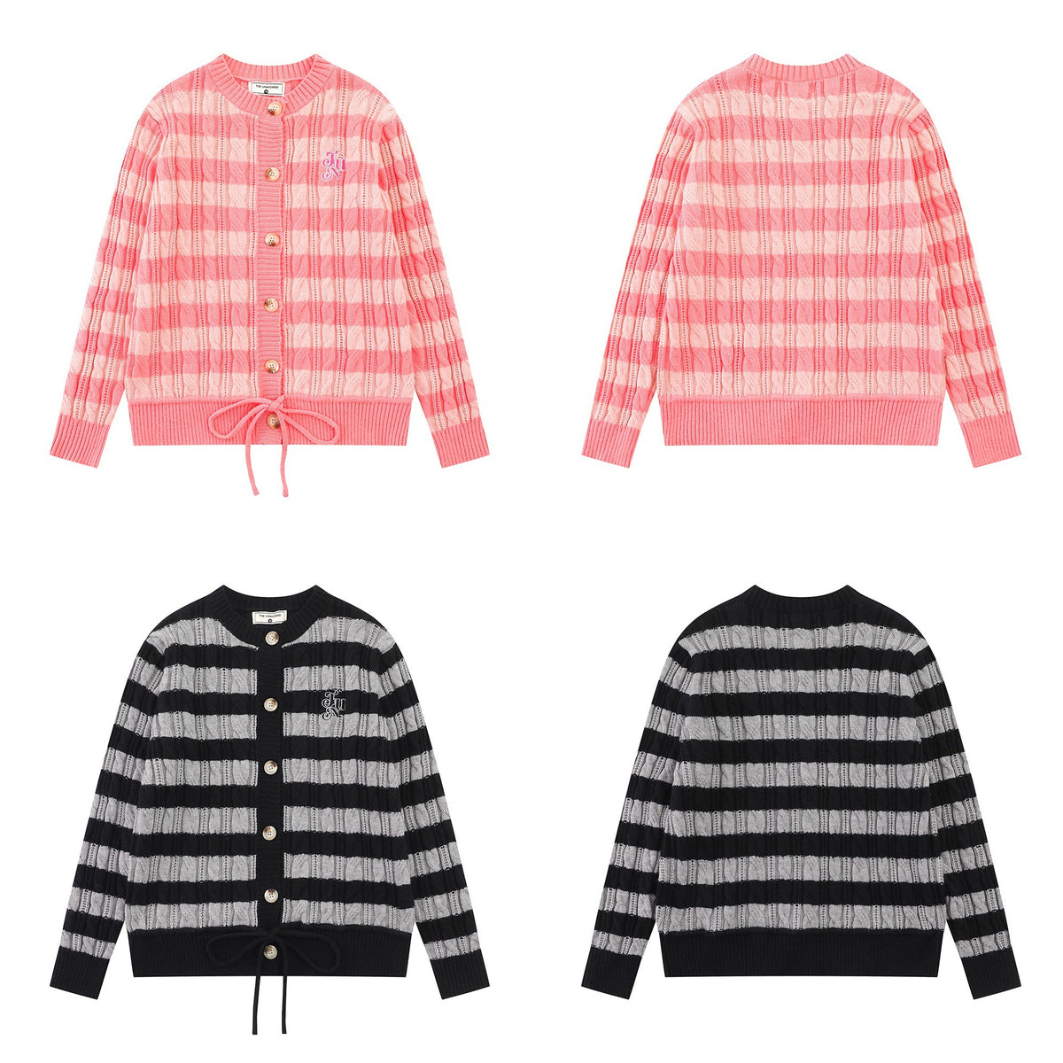 Wide striped texture jacket