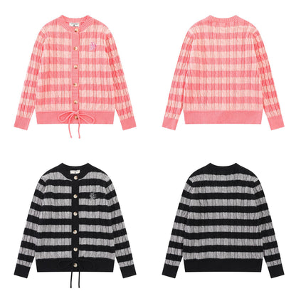 Wide striped texture jacket